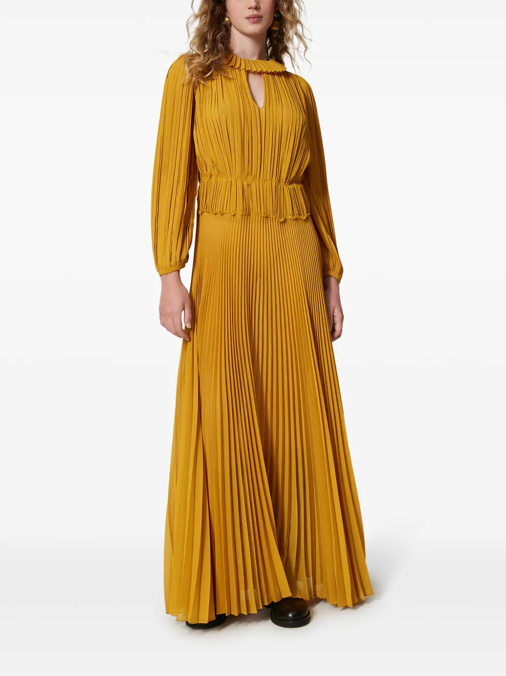 Pleated Georgette Dress