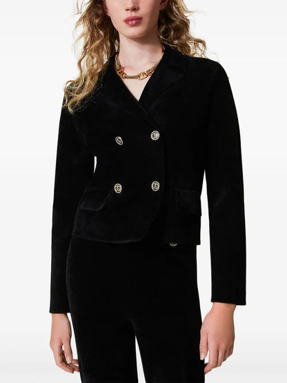 Knitted Double-Breasted Blazer
