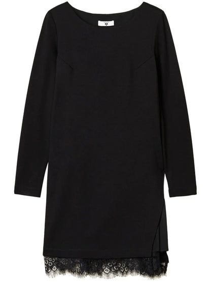 Lace-Detailing Mini Dress