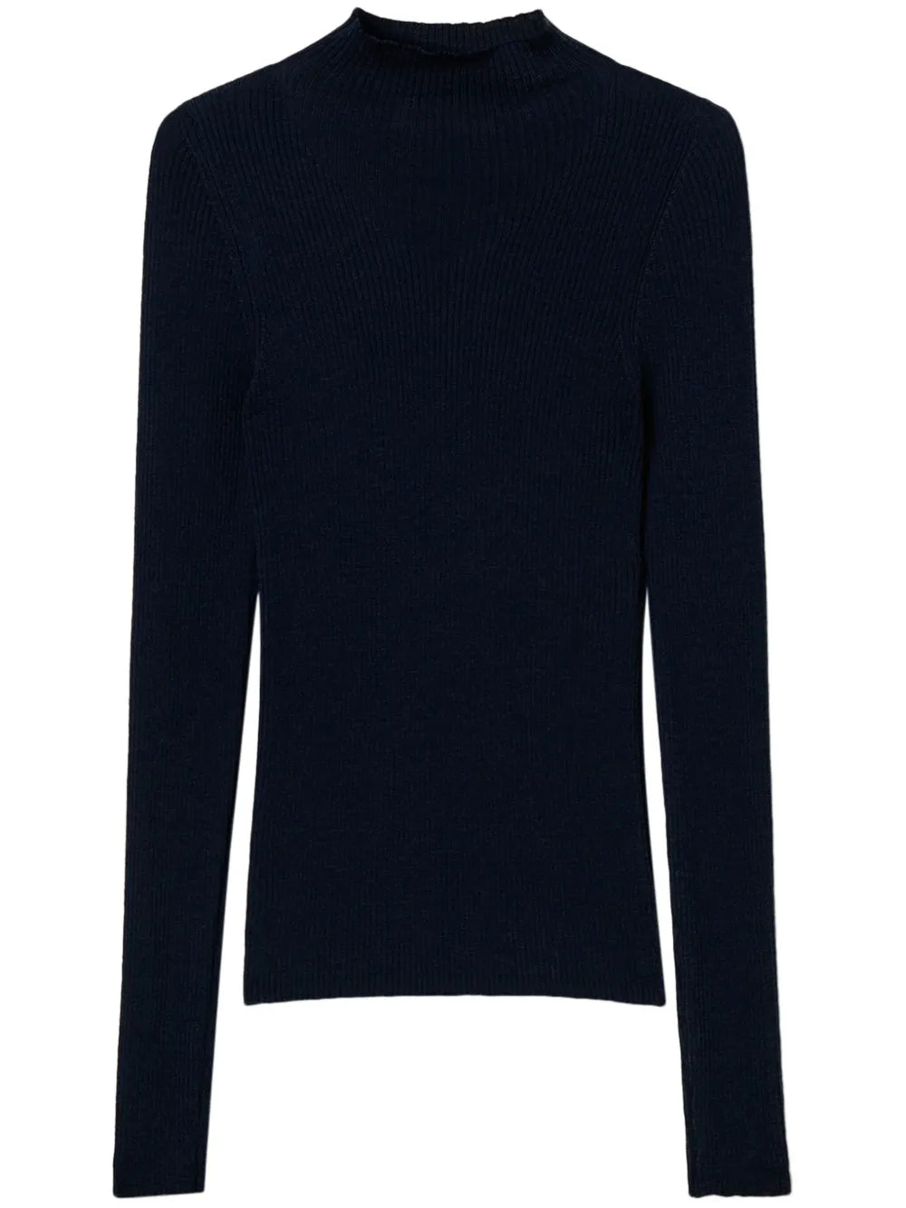 High-Neck Seamless Sweater