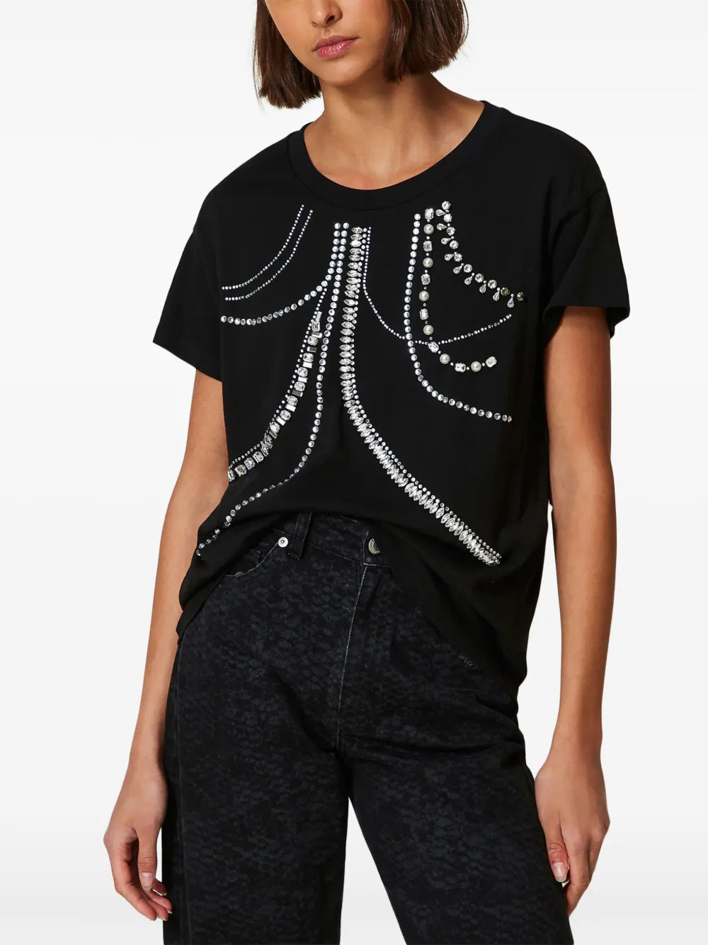 Crystal-Embellished T-Shirt
