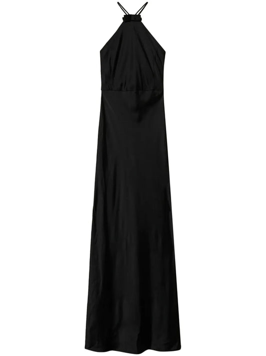 Halterneck Satin Dress