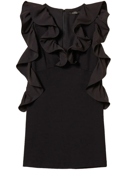 Ruffled V-Neck Minidress