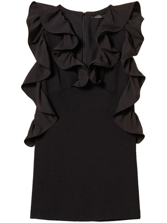 Ruffled V-Neck Minidress
