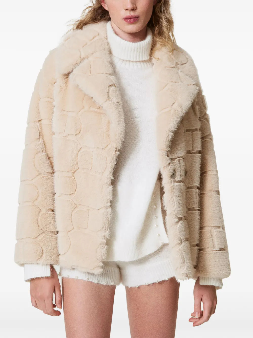 Faux-Fur Belted Jacket