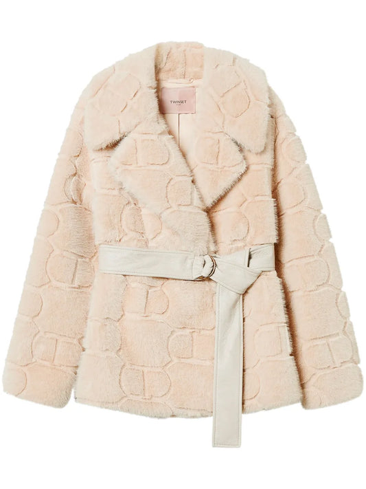Faux-Fur Belted Jacket