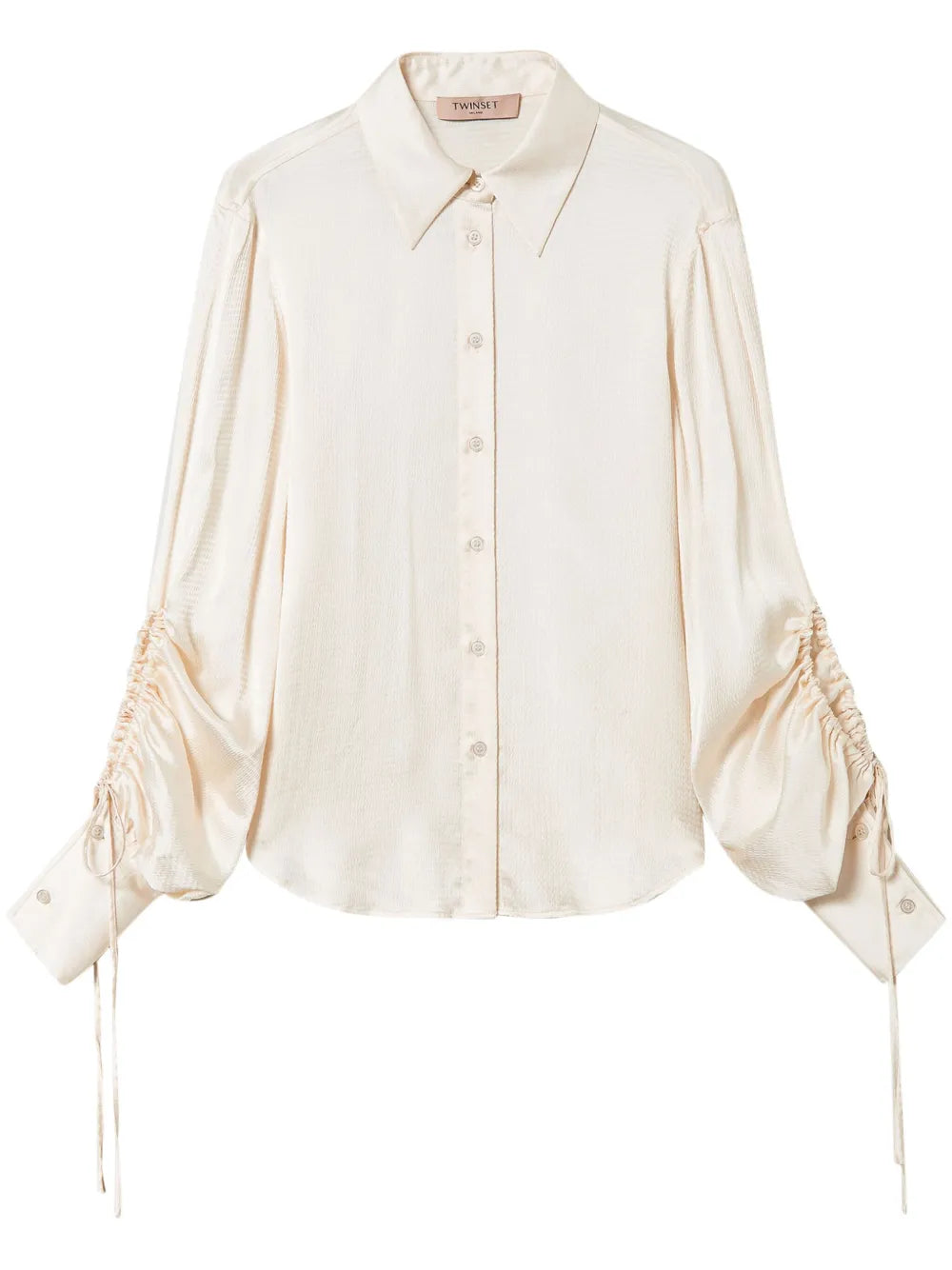Cut-Out Detailing Satin Shirt