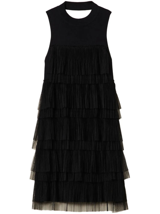 Tulle-Ruffled Dress