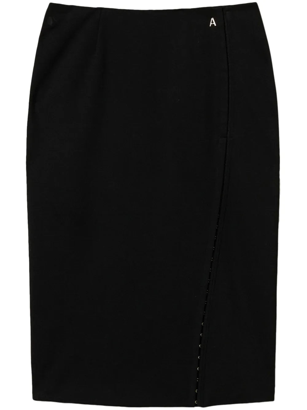 Side Hooks Detail Midi Skirt