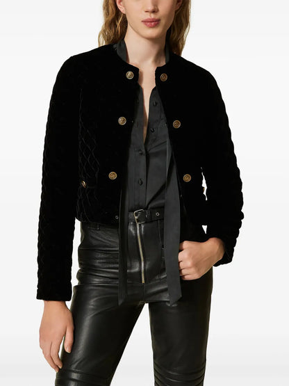 Velvet Cropped Jacket
