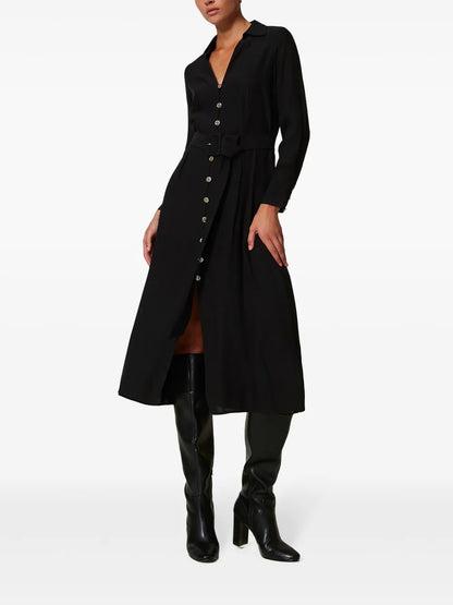 Georgette Midi Shirt Dress