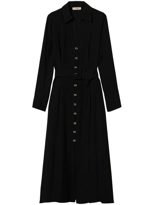 Georgette Midi Shirt Dress