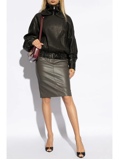 Leather Pencil Skirt