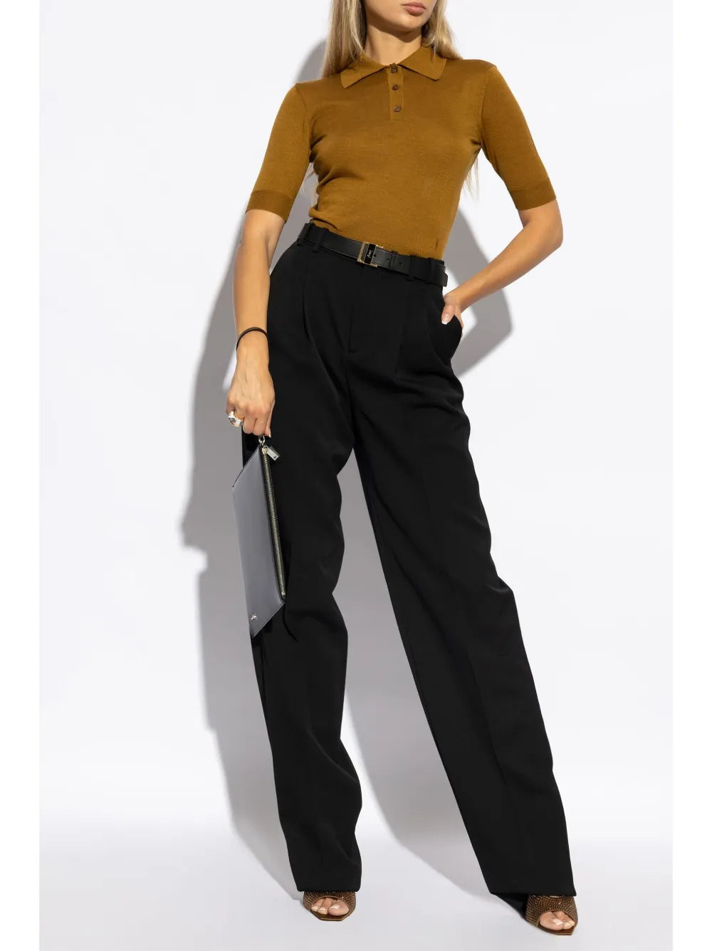 Cassandre-Embroidery Polo Top