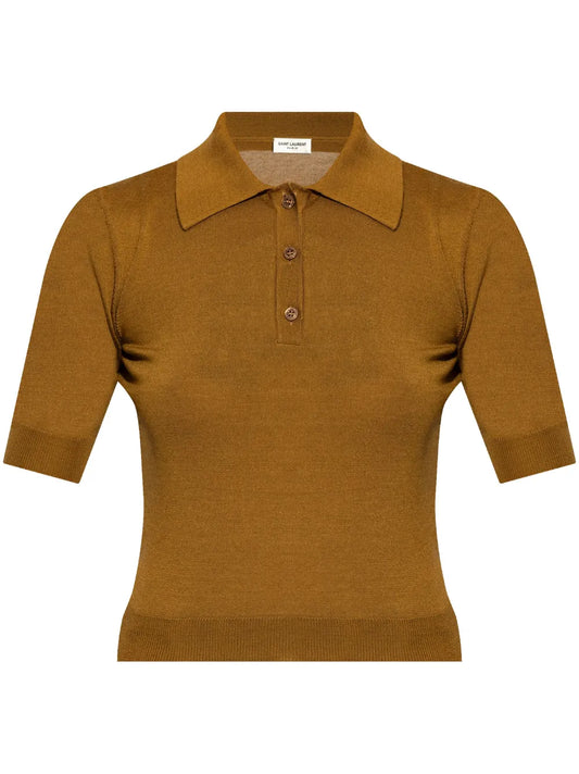 Cassandre-Embroidery Polo Top