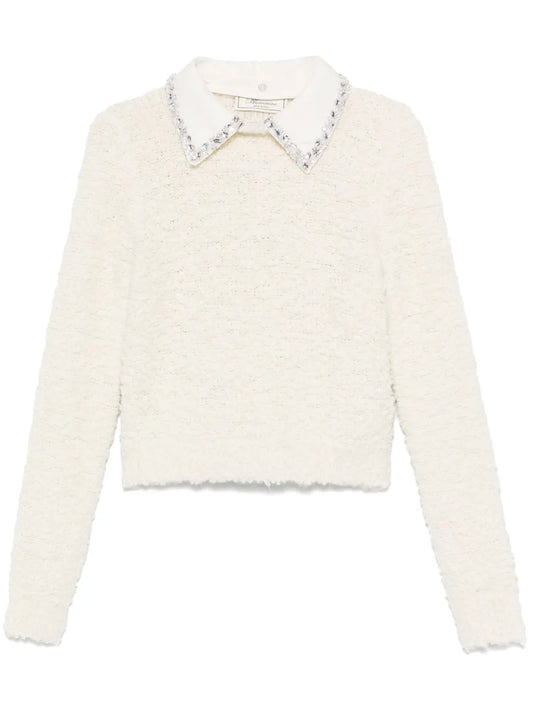 Crystal-Embellished Sweater