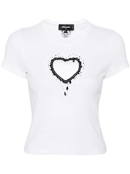 Beaded-Heart T-Shirt