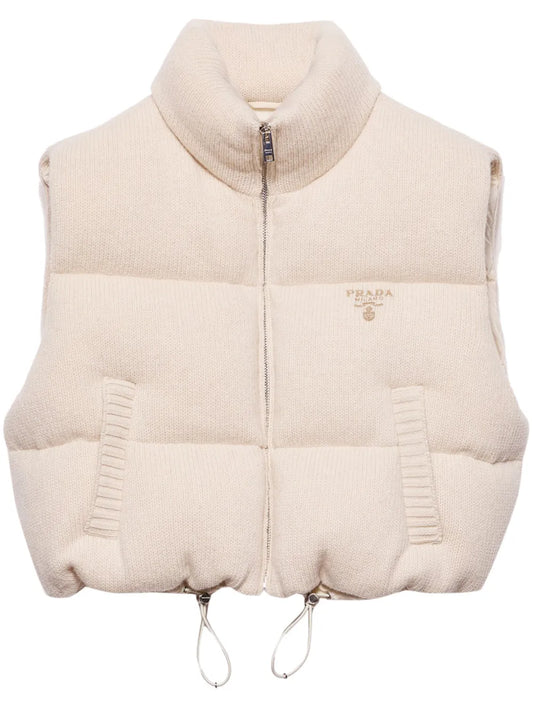 Logo-Embroidered Down Vest