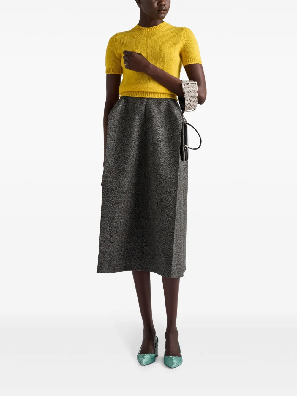 Mouliné Midi Skirt