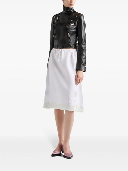 Embroidered Linen Skirt