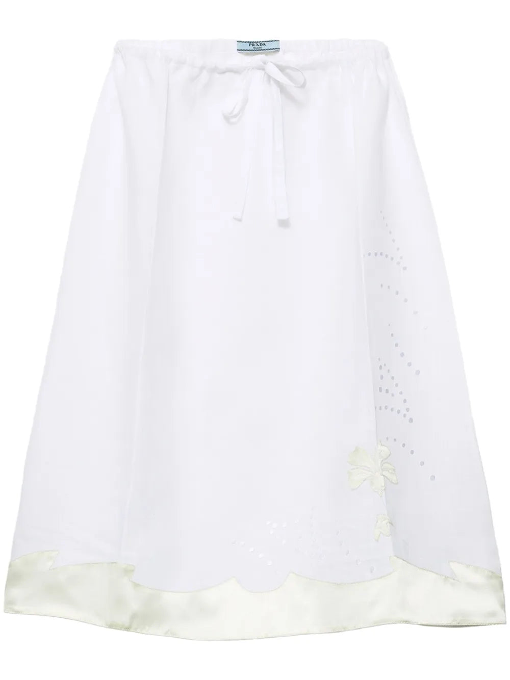 Embroidered Linen Skirt