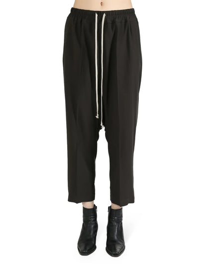 Cropped Drawstring Trousers