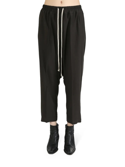 Cropped Drawstring Trousers
