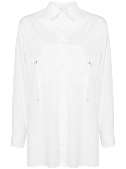 Back-Tucked Open-Tab Shirt