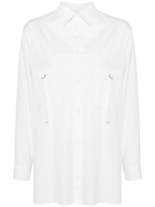 Back-Tucked Open-Tab Shirt