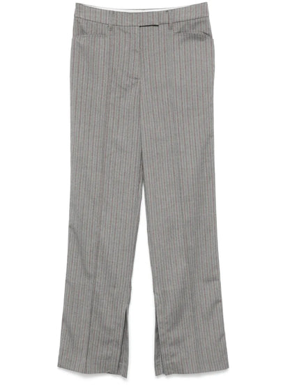 Herringbone-Pattern Striped Trousers