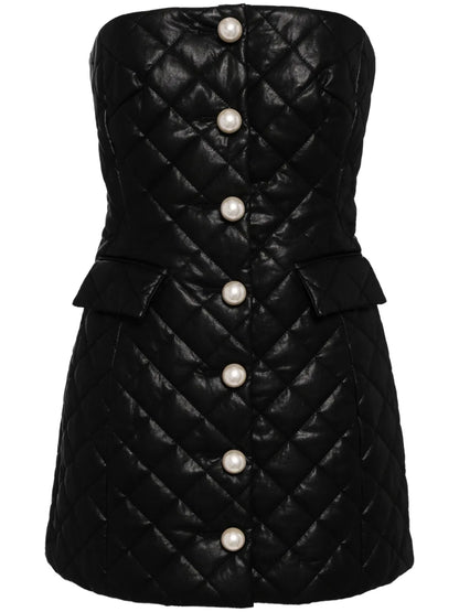 Pearl Button Quilted Dress