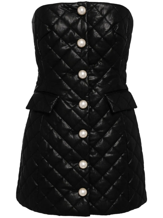 Pearl Button Quilted Dress