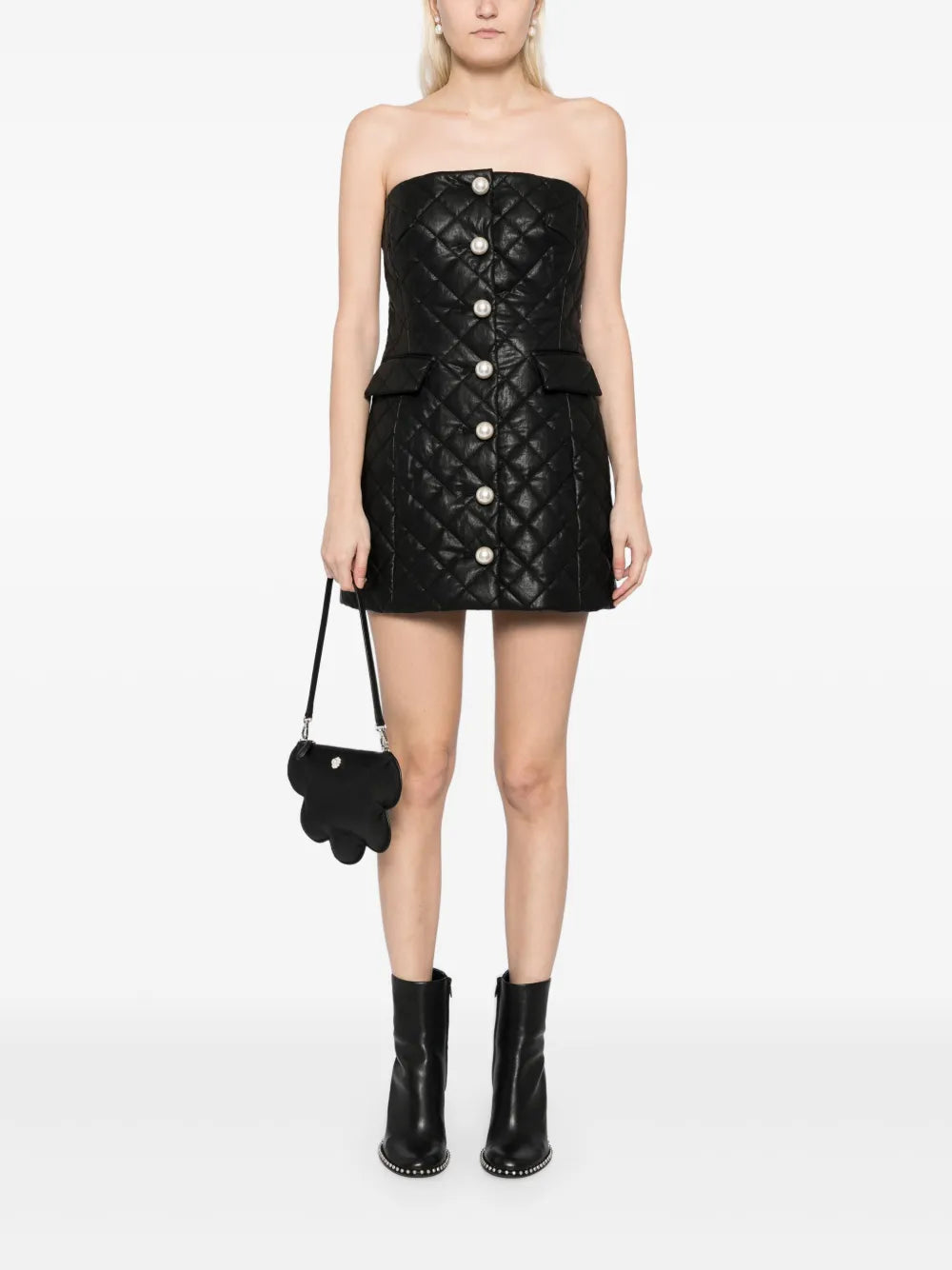 Pearl Button Quilted Dress