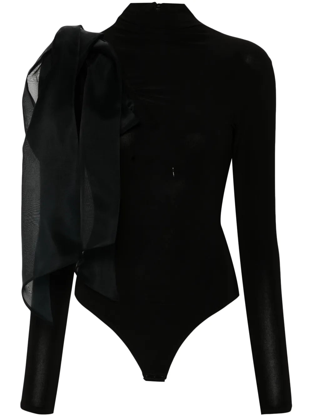 Draped-Detail Bodysuit