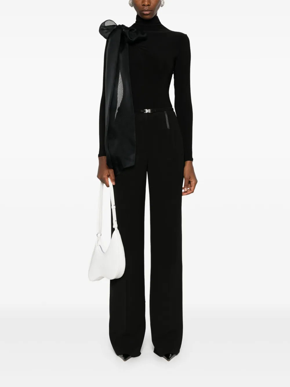 Draped-Detail Bodysuit