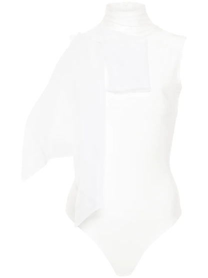 Draped-Detail Bodysuit