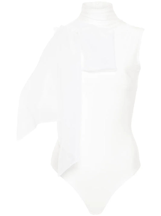 Draped-Detail Bodysuit
