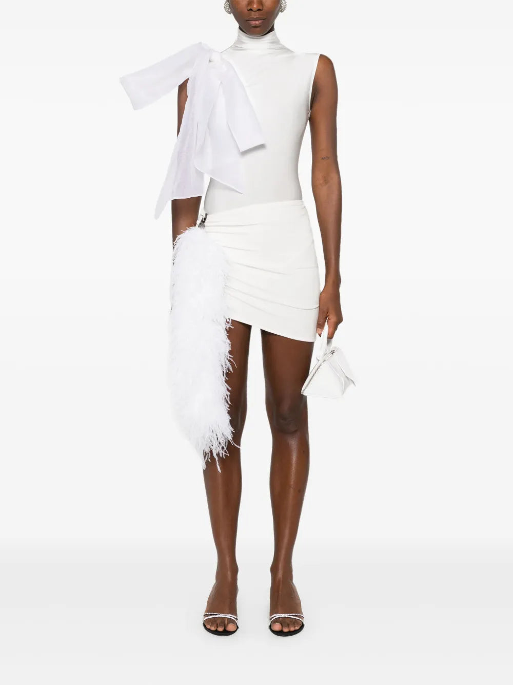 Draped-Detail Bodysuit