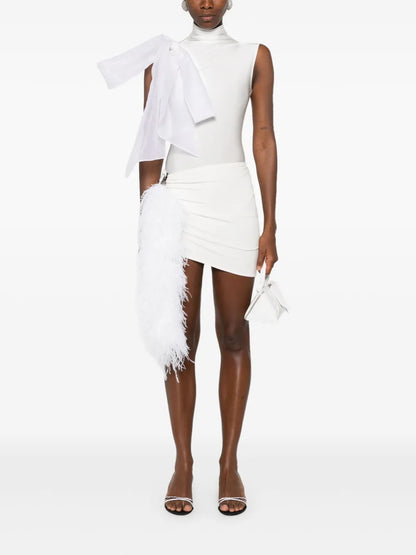 Draped-Detail Bodysuit