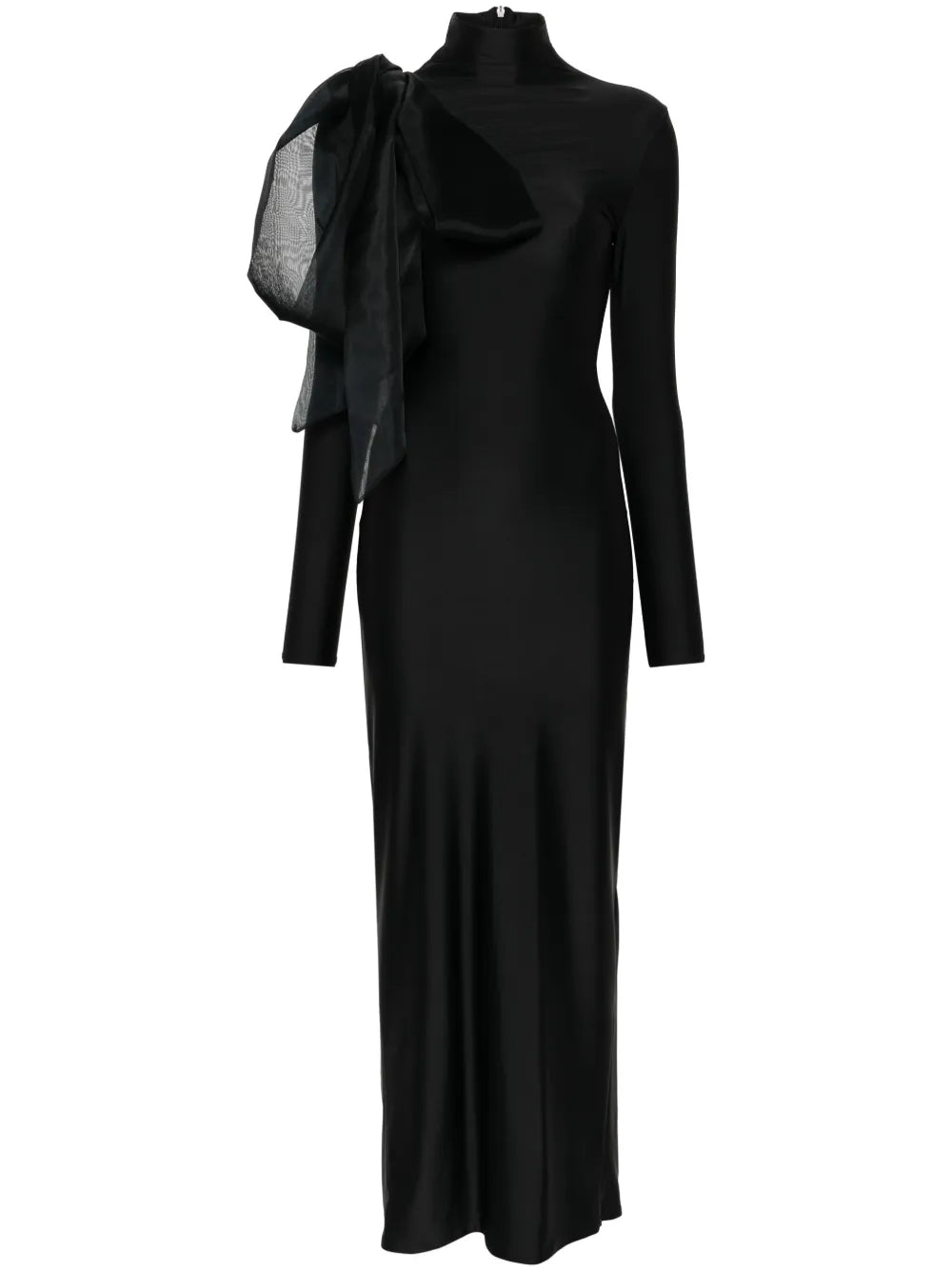 Draped-Detail Maxi Dress
