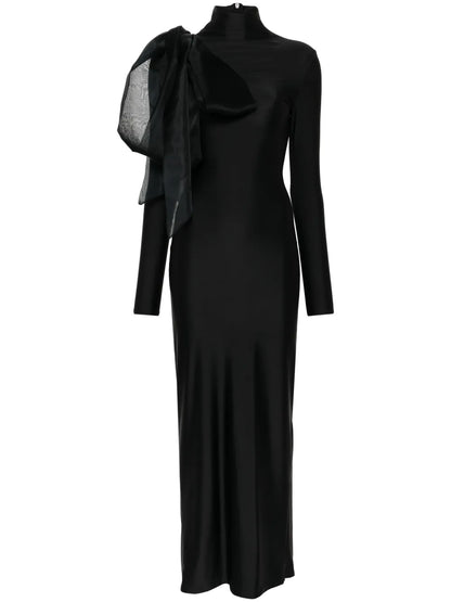 Draped-Detail Maxi Dress
