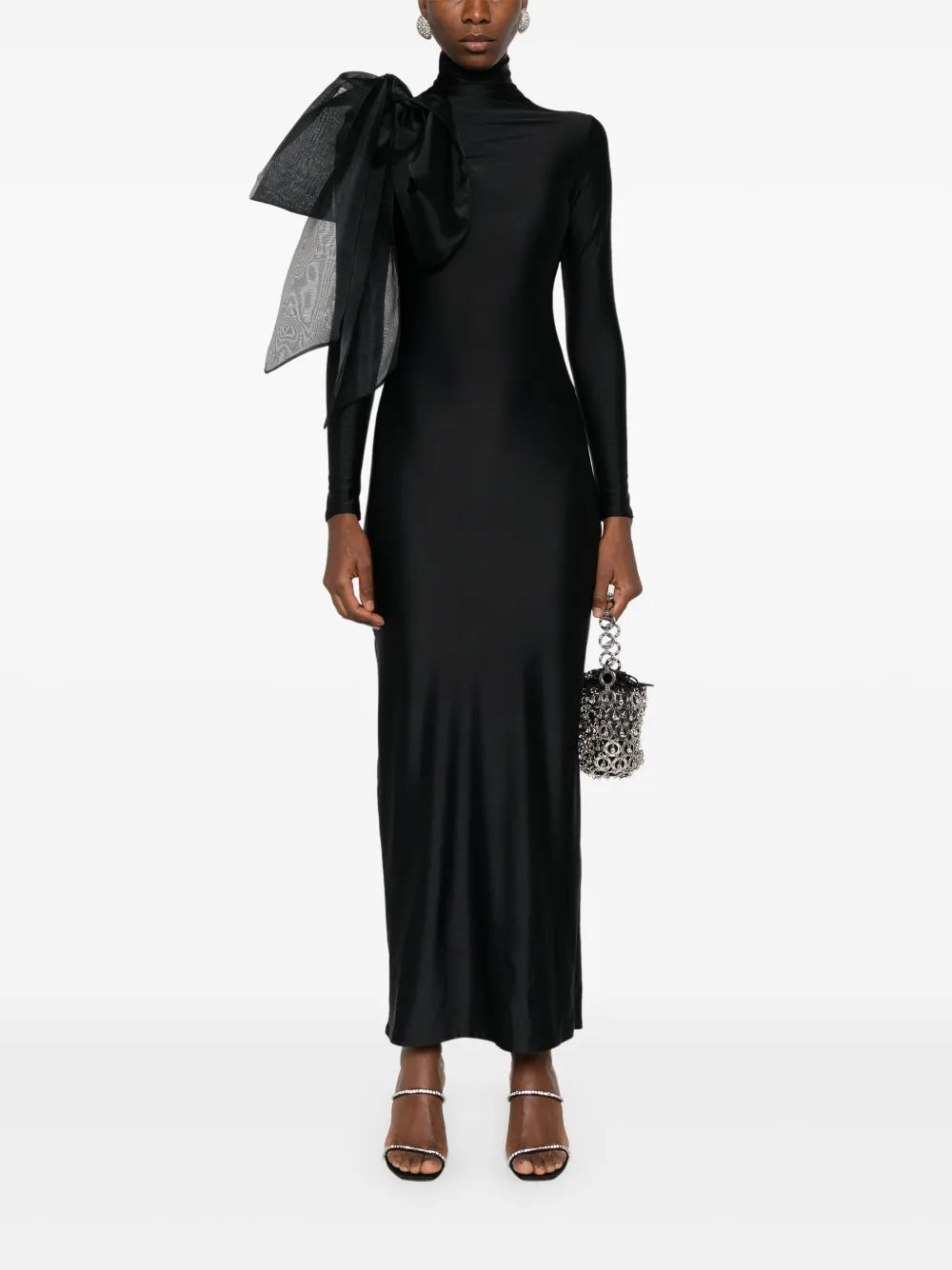 Draped-Detail Maxi Dress
