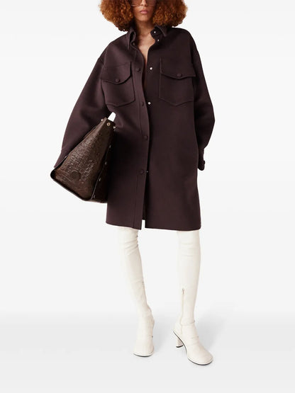 Press-Stud Fastening Overshirt