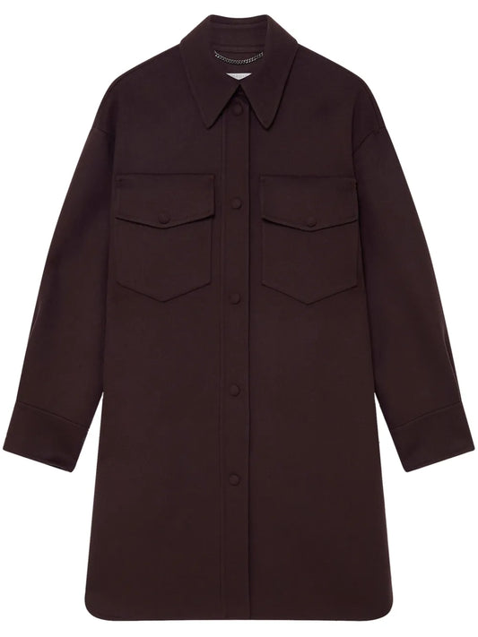 Press-Stud Fastening Overshirt