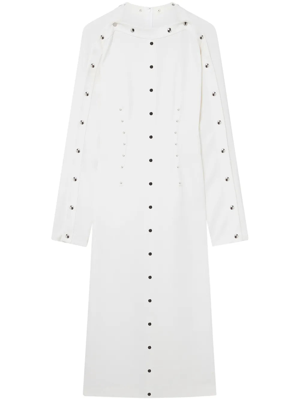 Stud-Embellished Midi Dress