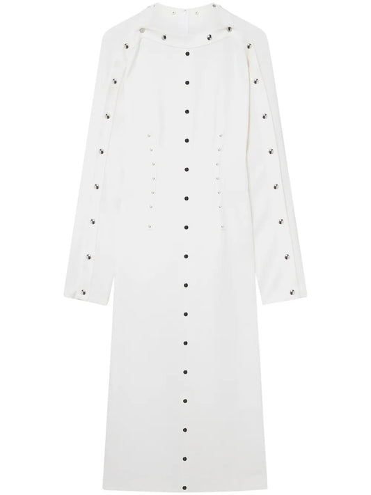 Stud-Embellished Midi Dress