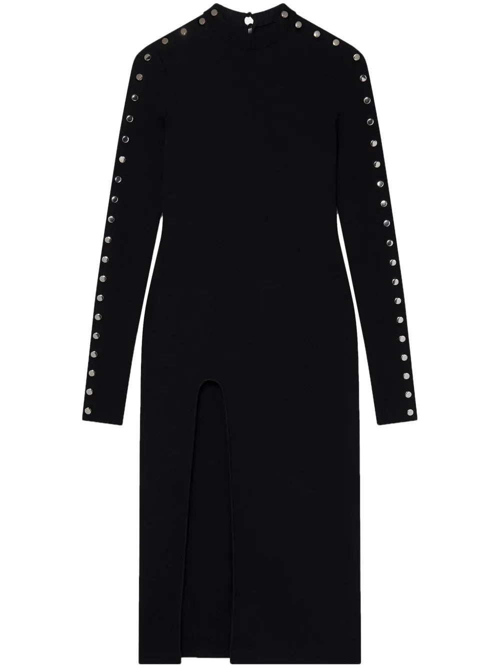 Long-Sleeve Leg-Slit Dress
