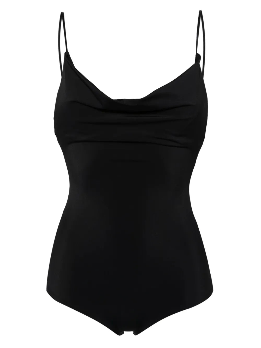 Draped Scoop-Neck Swimsuit