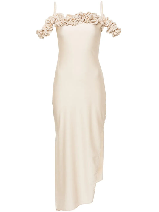Ruffle-Detail Maxi Dress