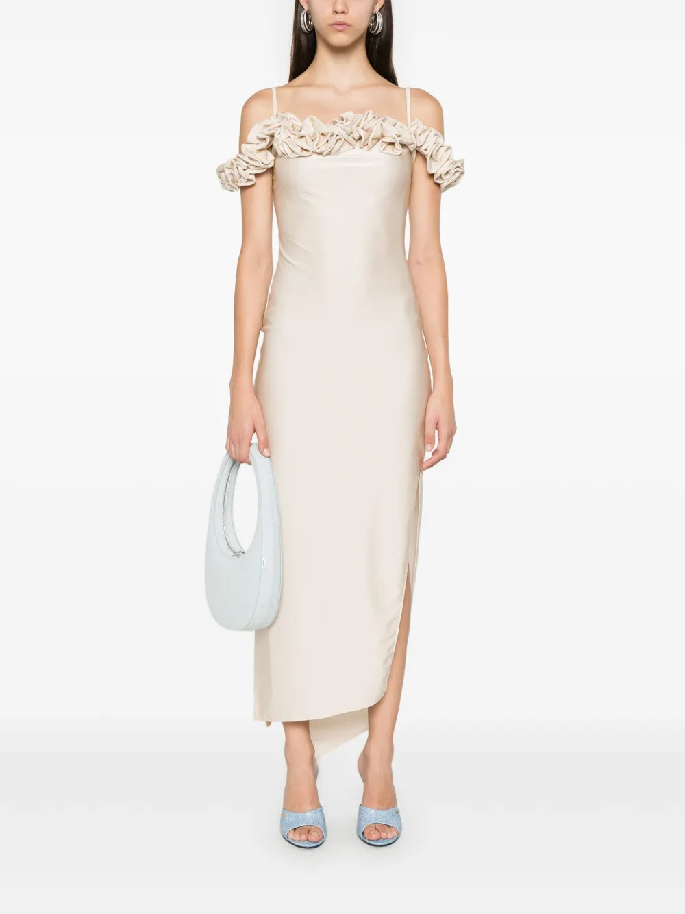 Ruffle-Detail Maxi Dress